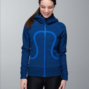 Lululemon Blue Double Diamond Baroque Scuba Hoodie